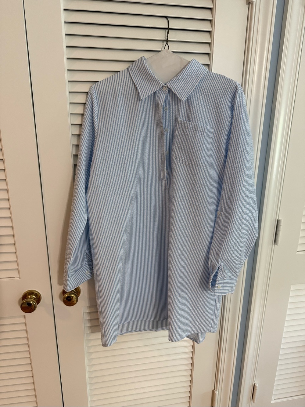 NWOT women’s Prodoh seersucker oversized fishing shirt coverup